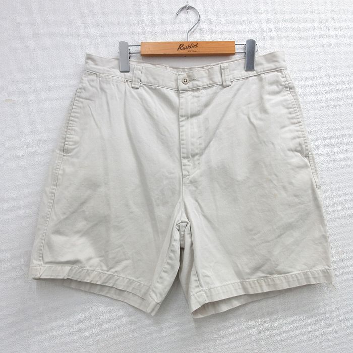 W36★古着 ギャップ GAP ショート パンツ ショーツ メンズ 00年代 00s コットン 薄ベージュ カーキ 25jun16 中古 ボトムス 短パン ショーパン ハーフ