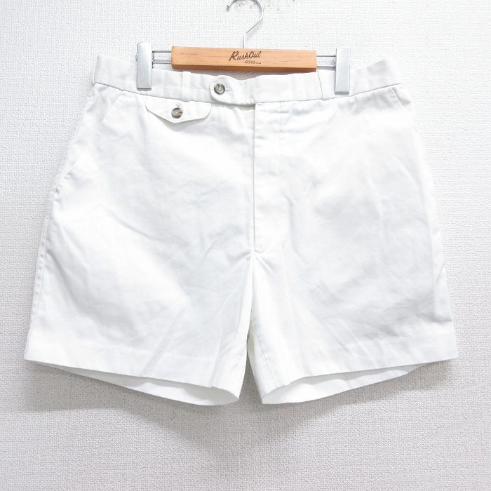 W36★古着 ショート パンツ ショーツ メンズ 白 ホワイト 25jun16 中古 ボトムス 短パン ショーパン ハーフ