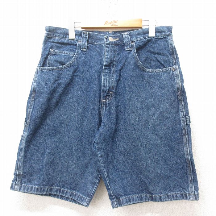 【50%OFF】W34★古着 ラングラー Wrangler ショート ペインター パンツ ショーツ メンズ コットン 25jun16 中古 ボトムス 短パン ショーパン