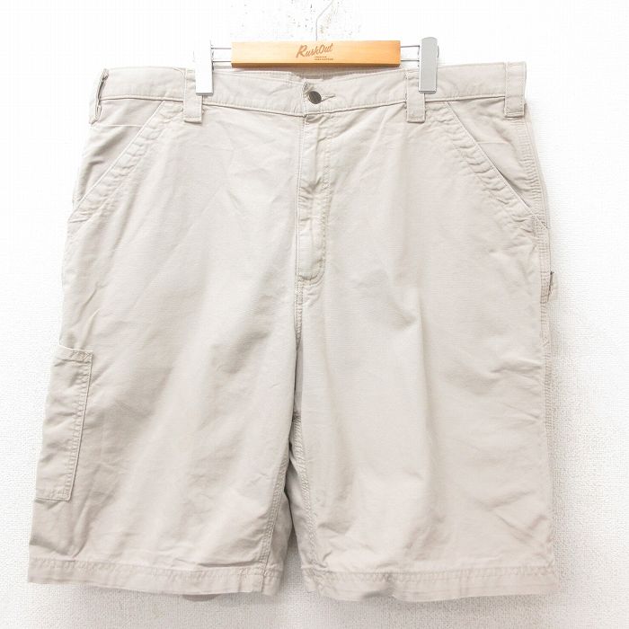 W41★古着 カーハート Carhartt ショート パンツ ショーツ メンズ ダック地 大きいサイズ コットン 25jun16 中古 ボトムス 短パン ショーパン ハーフ