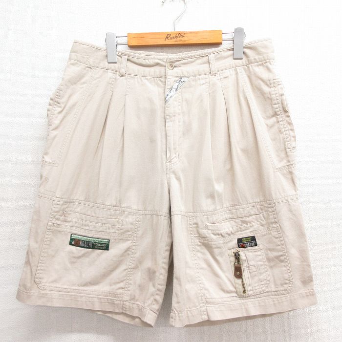 【50%OFF】W34★古着 ジョーダッシュ ショート パンツ ショーツ メンズ 00年代 00s コットン 薄ベージュ カーキ 【spe】 25jun17 中古 ボトムス 短パン ショーパン ハーフ