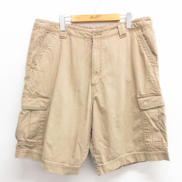 W37★古着 ドッカーズ ショート カーゴ パンツ ショーツ メンズ コットン ベージュ カーキ 25jun17 中古 ボトムス 短パン ショーパン