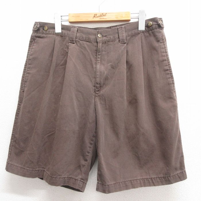 W33★古着 ドッカーズ ショート チノ パンツ チノパン ショーツ メンズ 00年代 00s コットン 茶 ブラウン 25jun17 中古 ボトムス 短パン ショーパン
