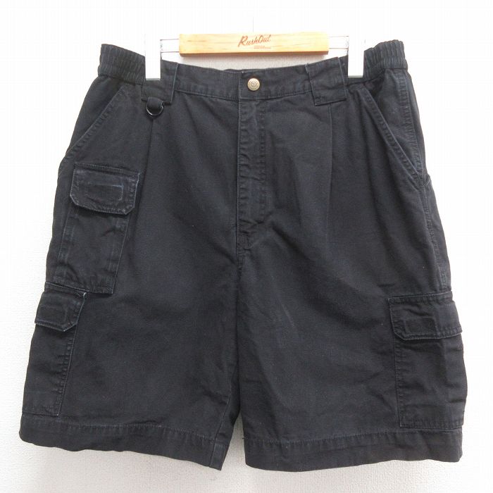 W34★古着 5.11 タクティカル ショート カーゴ パンツ ショーツ メンズ ダック地 コットン 黒 ブラック 25jun17 中古 ボトムス 短パン ショーパン