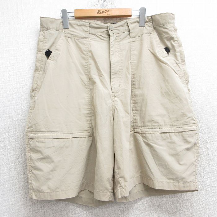 【50%OFF】W38★古着 ルート66 ショート ベイカー パンツ ショーツ メンズ 00年代 00s ベージュ カーキ 25jun18 中古 ボトムス 短パン ショーパン