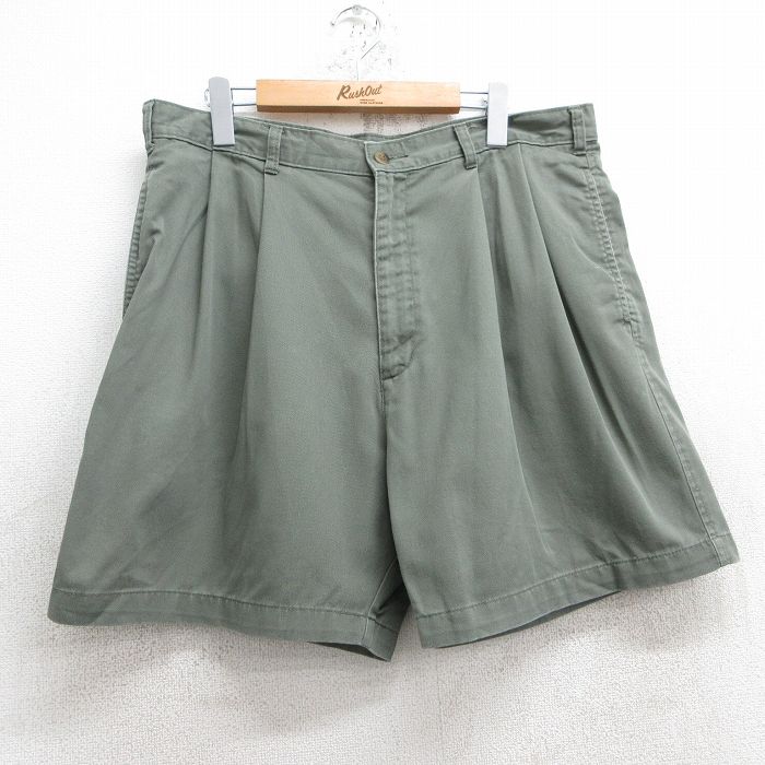 【50%OFF】W36★古着 ドッカーズ ショート チノ パンツ ショーツ チノパン メンズ 00年代 00s 濃緑 グリーン 25jun18 中古 ボトムス 短パン ショーパン