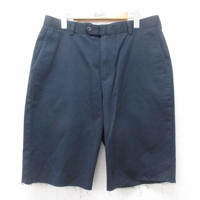 【50%OFF】W35★古着 JOS A BANK ショート パンツ ショーツ メンズ コットン 黒 ブラック 25jun20 中古 ボトムス 短パン ショーパン ハーフ