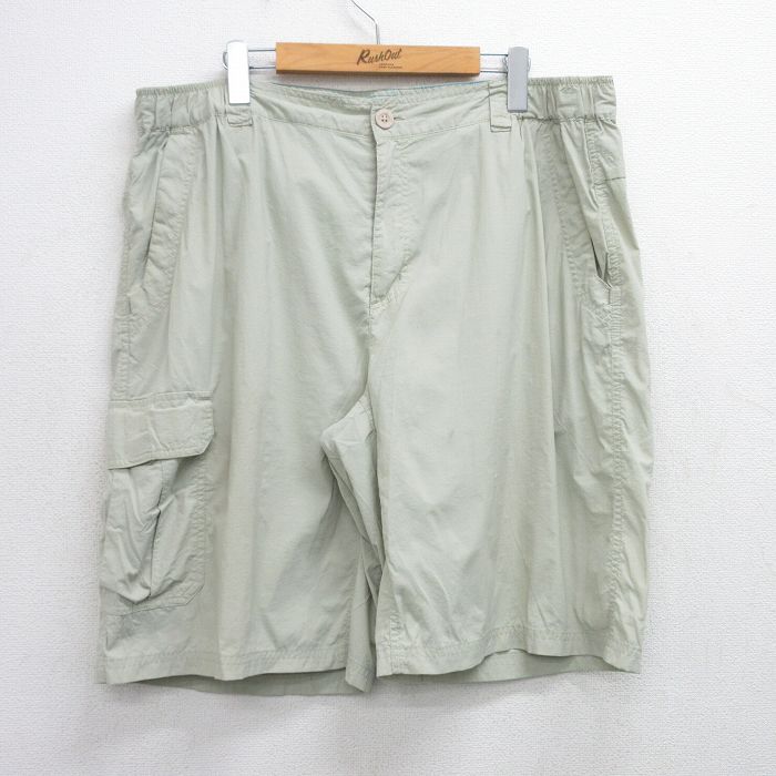 【50%OFF】W39★古着 コロンビア COLUMBIA ショート ナイロン パンツ ショーツ メンズ リップストップ オムニシールド 薄ベージュ カーキ 25jun21 中古 ボトムス 短パン ショーパン