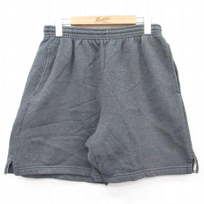 【50%OFF】W32★古着 ウィルソン ショート スウェット パンツ ショーツ メンズ 00年代 00s 無地 濃グレー 霜降り 25jun23 中古 ボトムス 短パン ショーパン