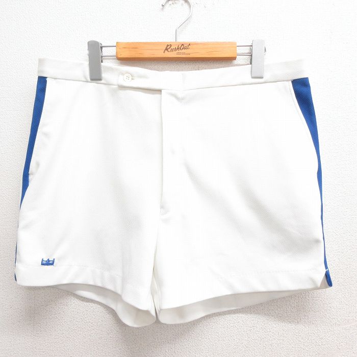 W36★古着 シアーズ ショート パンツ ショーツ メンズ 80年代 80s 白他 ホワイト 25jun24 中古 ボトムス 短パン ショーパン ハーフ
