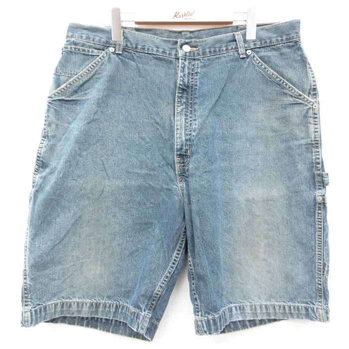 【50%OFF】W38★古着 FADED GLORY ショート ペインター パンツ ショーツ メンズ 紺 ネイビー デニム 25jun25 中古 ボトムス 短パン ショーパン