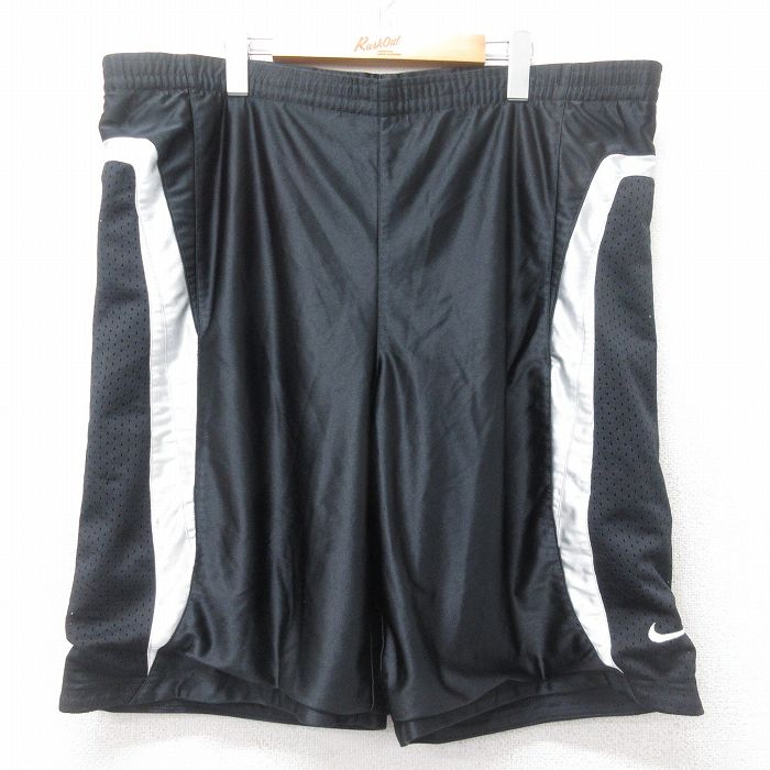 【50%OFF】W39★古着 ナイキ NIKE ショート イージー パンツ ショーツ メンズ ワンポイントロゴ 大きいサイズ 黒他 ブラック 25jun26 中古 ボトムス 短パン ショーパン