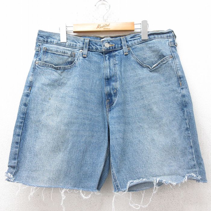 W36★古着 リーバイス Levis 231 ショート パンツ ショーツ メンズ 紺 ネイビー デニム 25jun30 中古 ボトムス 短パン ショーパン ハーフ