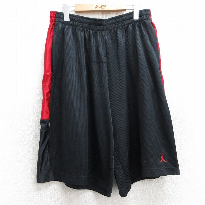 W36★古着 ショート トレーニング パンツ ショーツ メンズ 00年代 00s エアジョーダン マイケルジョーダン 黒 ブラック 25jul01 中古 ボトムス 短パン ショーパン