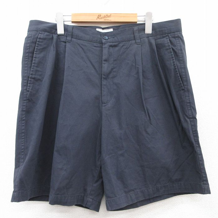 W36★古着 ドッカーズ ショート パンツ ショーツ メンズ コットン 紺 ネイビー 25jul04 中古 ボトムス 短パン ショーパン ハーフ