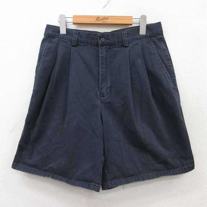 W31★古着 ギャップ GAP ショート パンツ ショーツ メンズ 00年代 00s コットン 紺 ネイビー 【spe】 25jul05 中古 ボトムス 短パン ショーパン ハーフ