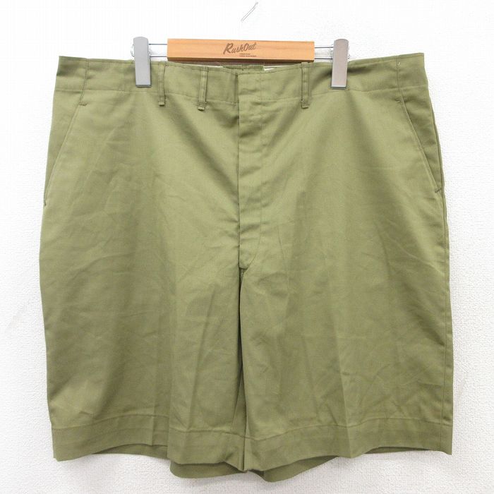 【50%OFF】W40★古着 ビンテージ ショート ボーイスカウト パンツ ショーツ メンズ 70年代 70s 大きいサイズ タロン 緑 グリーン 【spe】 25jul05 中古 ボトムス 短パン ショーパン