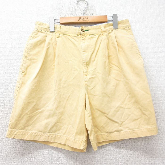 トミーヒルフィガー 90s ショートパンツ ワンポイント イエロー W33 | 古着