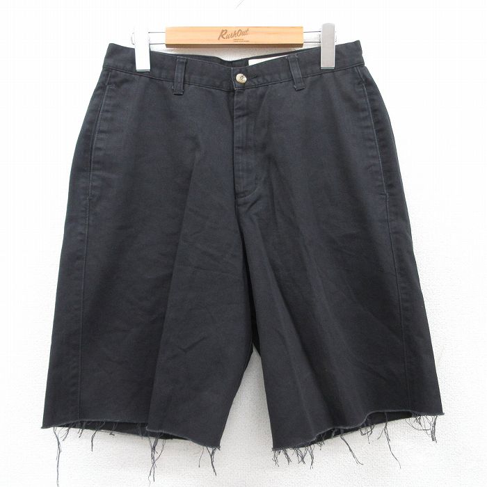 W29★古着 エディーバウアー ショート パンツ ショーツ メンズ 00年代 00s コットン 黒 ブラック 25jul07 中古 ボトムス 短パン ショーパン ハーフ