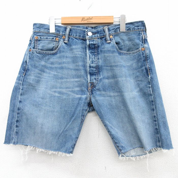リーバイス501 ショートパンツ ヒゲ ネイビー W34 | 古着