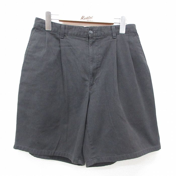 W33★古着 ショート パンツ ショーツ メンズ 80年代 80s タロン 黒 ブラック 【spe】 25jul07 中古 ボトムス 短パン ショーパン ハーフ