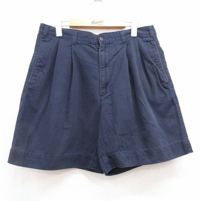【20%OFF】W33★古着 ドッカーズ ショート チノ パンツ チノパン ショーツ メンズ 00年代 00s コットン 紺 ネイビー 25jul09 中古 ボトムス 短パン ショーパン