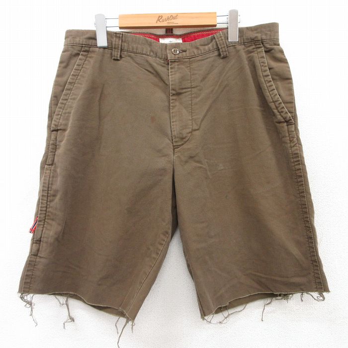 【50%OFF】W35★古着 ドッカーズ ショート パンツ ショーツ メンズ コットン 茶 ブラウン 25jul17 中古 ボトムス 短パン ショーパン ハーフ