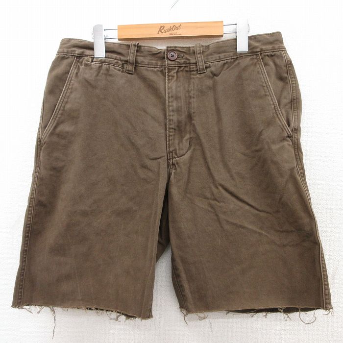 W34★古着 エディーバウアー ショート パンツ ショーツ メンズ コットン タロン 茶 ブラウン 【spe】 25jul17 中古 ボトムス 短パン ショーパン ハーフ