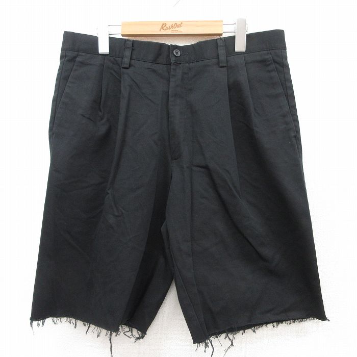 W34★古着 ドッカーズ ショート パンツ ショーツ メンズ コットン 黒 ブラック 25jul17 中古 ボトムス 短パン ショーパン ハーフ
