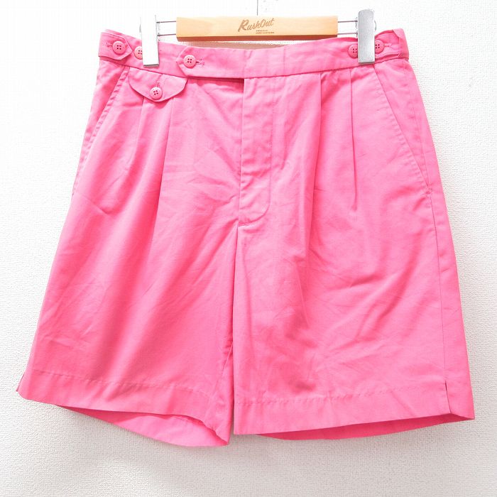 W31★古着 ショート パンツ ショーツ メンズ 90年代 90s ピンク 【spe】 25jul17 中古 ボトムス 短パン ショーパン ハーフ