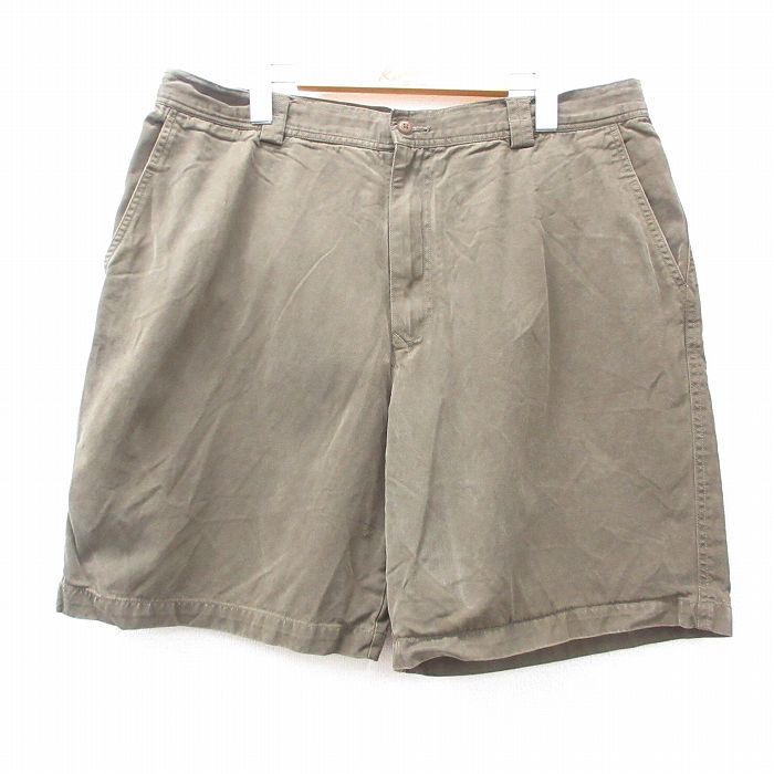 W36★古着 トミーバハマ ショート パンツ ショーツ メンズ 緑 グリーン 25jul17 中古 ボトムス 短パン ショーパン ハーフ