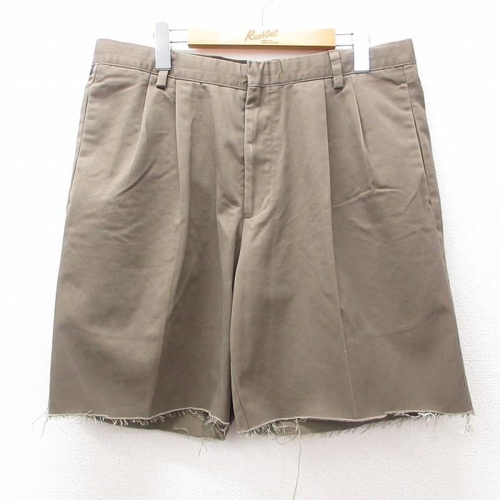 W35★古着 ドッカーズ ショート パンツ ショーツ メンズ 茶系 ブラウン 25jul17 中古 ボトムス 短パン ショーパン ハーフ