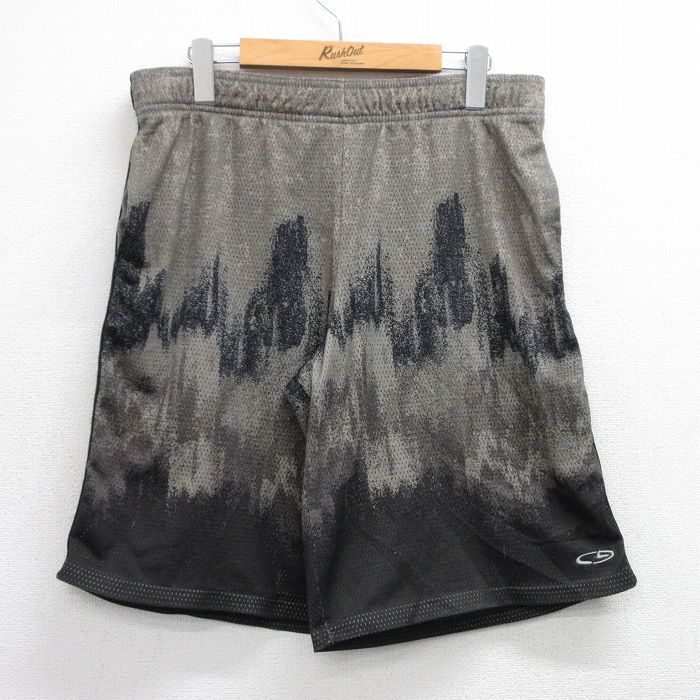 【50%OFF】W36★古着 チャンピオン champion ショート イージー パンツ ショーツ メンズ メッシュ地 グレー他 25jul17 中古 ボトムス 短パン ショーパン