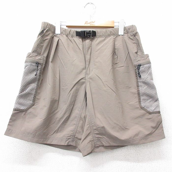 【20%OFF】W35★古着 ショート ナイロン クライミング カーゴ パンツ ショーツ メンズ 茶 ブラウン 【spe】 25jul18 中古 ボトムス 短パン ショーパン