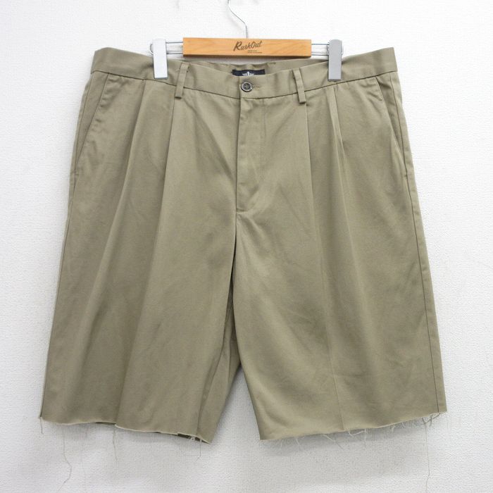 W39★古着 ドッカーズ ショート パンツ ショーツ メンズ コットン ベージュ系 カーキ 25jul23 中古 ボトムス 短パン ショーパン ハーフ