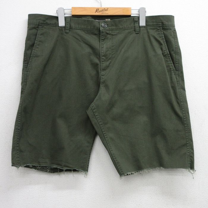 W40★古着 ドッカーズ ショート パンツ ショーツ メンズ 大きいサイズ 緑系 グリーン 25jul23 中古 ボトムス 短パン ショーパン ハーフ