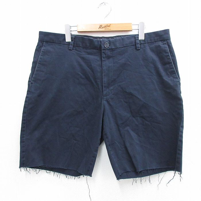 W38★古着 ドッカーズ ショート パンツ ショーツ メンズ 紺 ネイビー 25aug02 中古 ボトムス 短パン ショーパン ハーフ