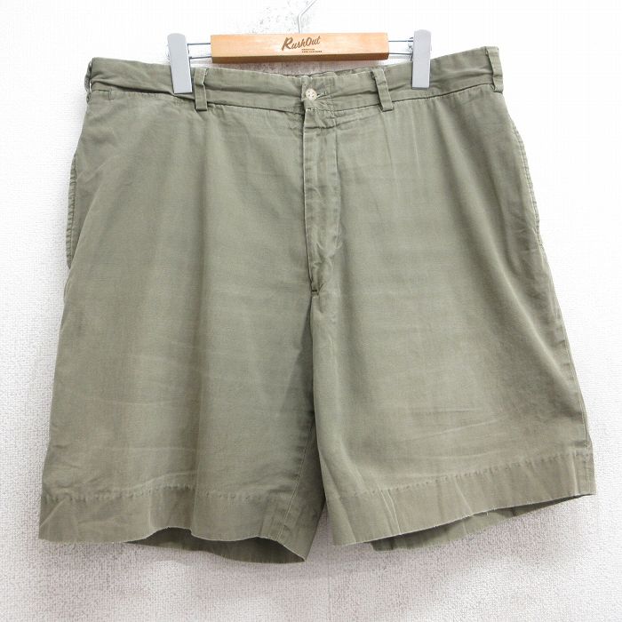 W36★古着 ショート パンツ ショーツ メンズ 00年代 00s コットン タロン 濃緑系 グリーン 25aug05 中古 ボトムス 短パン ショーパン ハーフ