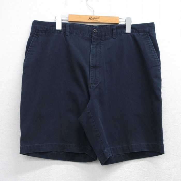 W38★古着 ラルフローレン Ralph Lauren ブランド ショート チノ パンツ チノパン ショーツ メンズ 90年代 90s 紺 ネイビー 25aug12 中古 ボトムス 短パン ショーパン