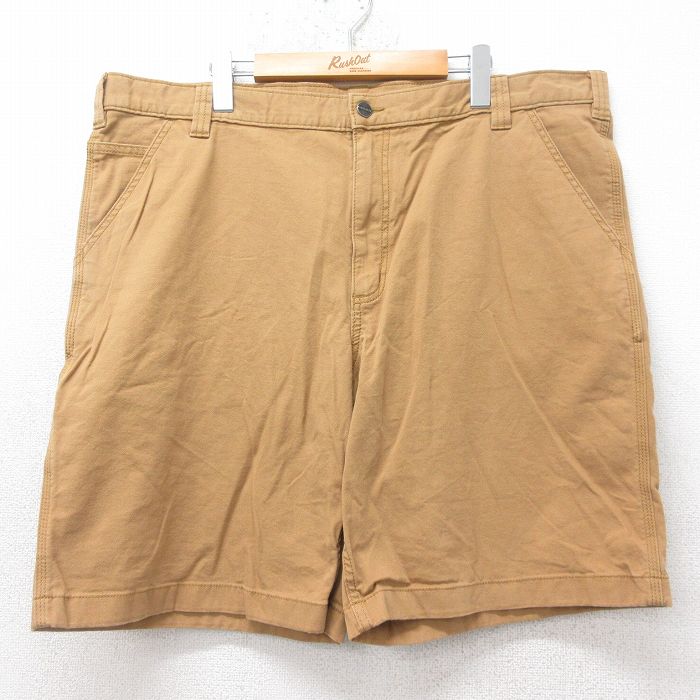 【50%OFF】W42★古着 カーハート Carhartt ショート パンツ ショーツ メンズ 大きいサイズ 茶系 ブラウン 25aug28 中古 ボトムス 短パン ショーパン ハーフ
