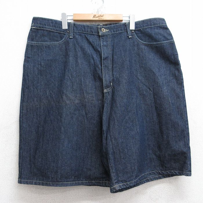 W42★古着 ラルフローレン Ralph Lauren ポロジーンズ ブランド ショート パンツ ショーツ メンズ 大きいサイズ コットン 濃紺 ネイビー デニム 【spe】 25sep03 中古 ボトムス 短パン ショーパン ハーフ
