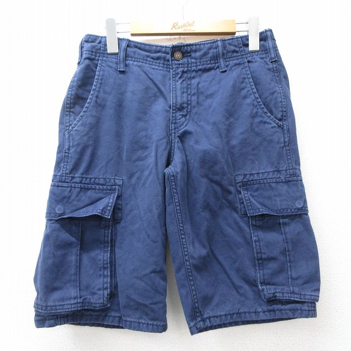 W29★古着 リーバイス Levis ショート カーゴ パンツ ショーツ メンズ コットン 紺 26mar25
