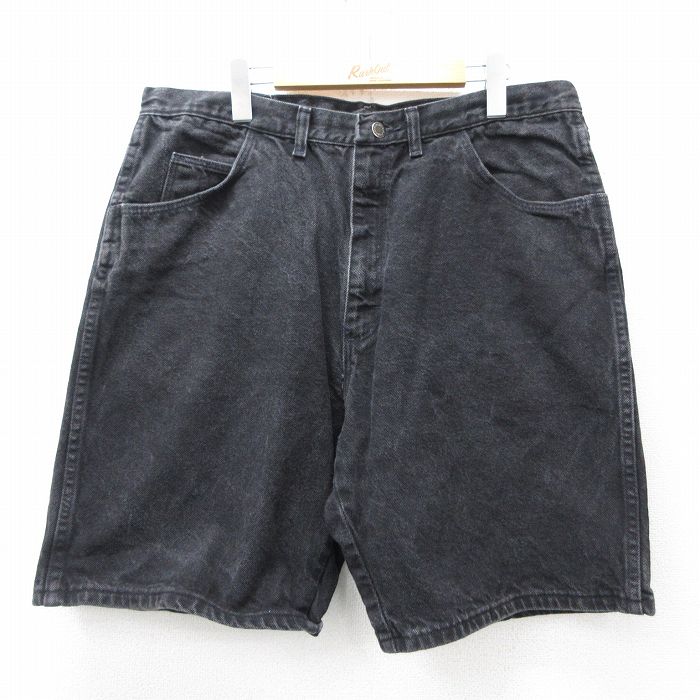 ラングラー 00s ショートパンツ デニム ブラック 実寸W38 | 古着