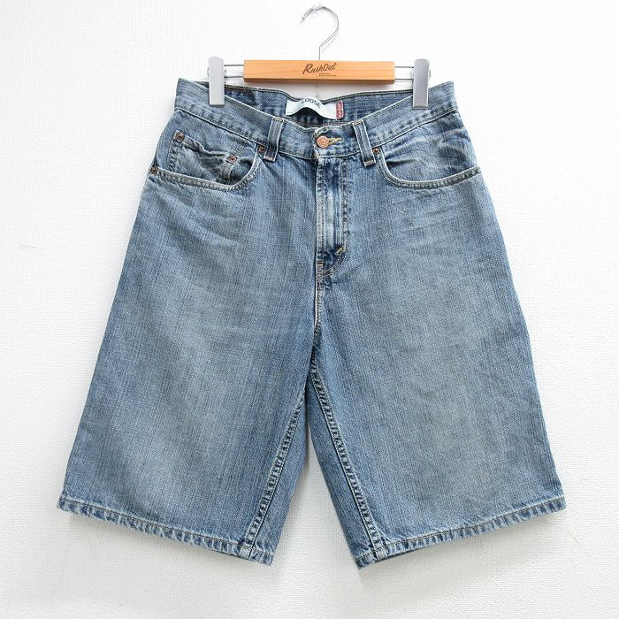 W31★古着 リーバイス Levis 569 ショート パンツ ショーツ メンズ コットン 紺 デニム 26mar26