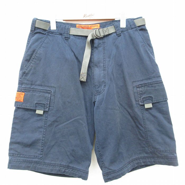 アバクロンビー ショートカーゴパンツ ネイビー W34 | 古着