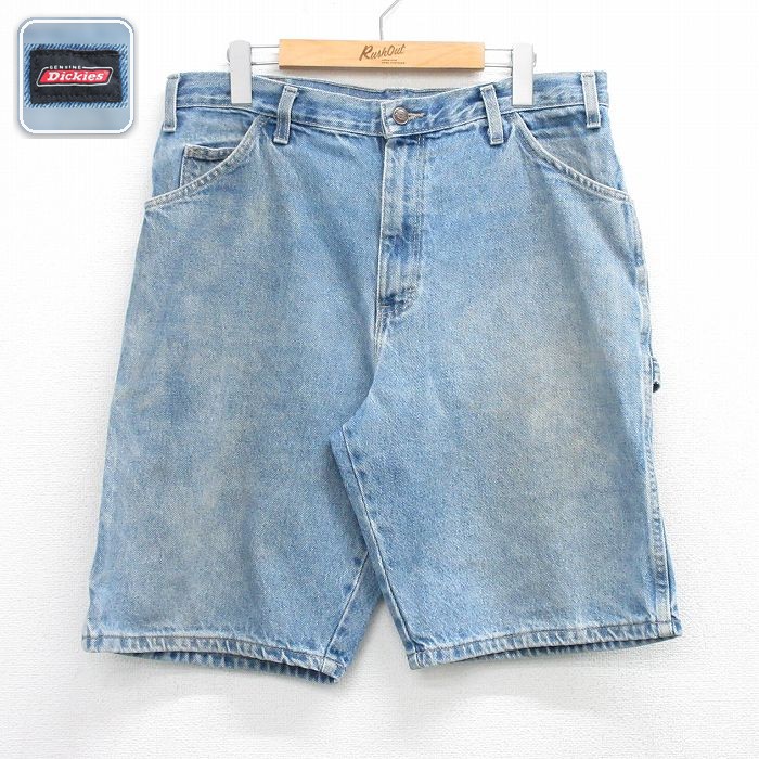 【20%OFF】ディッキーズ ショートペインターパンツ ネイビー 実寸W34 | 古着