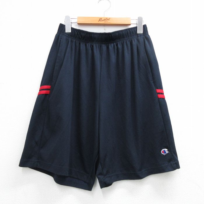 チャンピオン ショートパンツ ワンポイントロゴ ネイビー W33 | 古着