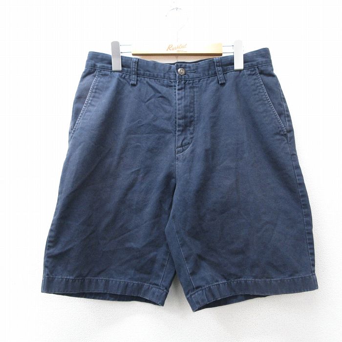 ノーティカ ショートパンツ ワンポイントロゴ ネイビー 実寸W32 | 古着