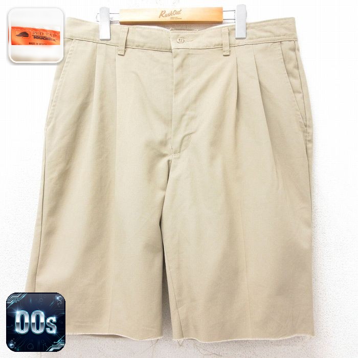 レッドキャップ 00s ショートワークパンツ ベージュ 実寸W36 | 古着
