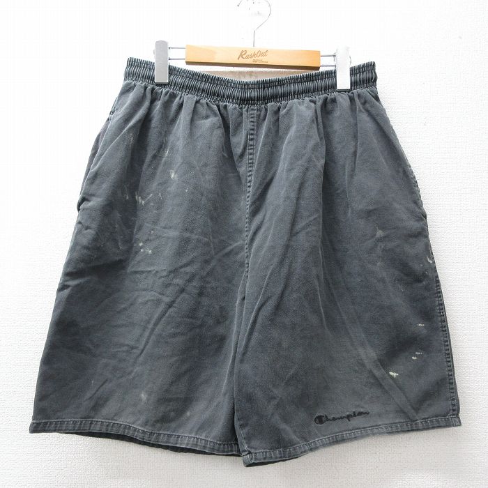 チャンピオン 90s ショートパンツ ワンポイントロゴ グレー W28 | 古着